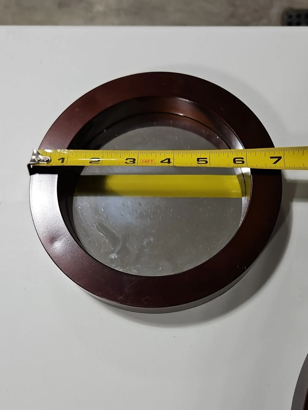 Round Wall Mirror Trio in Dark Brown